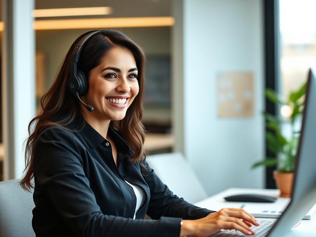 Customer service representative ready to assist