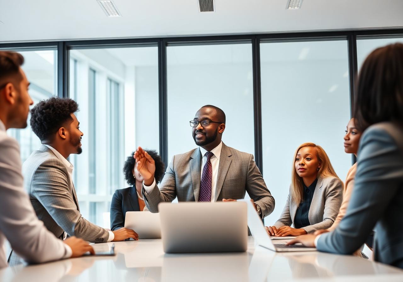 Professional business team meeting
